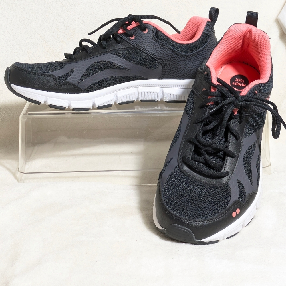 RYKA Harlee Women's Black Athletic Athleisure Sneakers‎ Memory Foam Sz 9